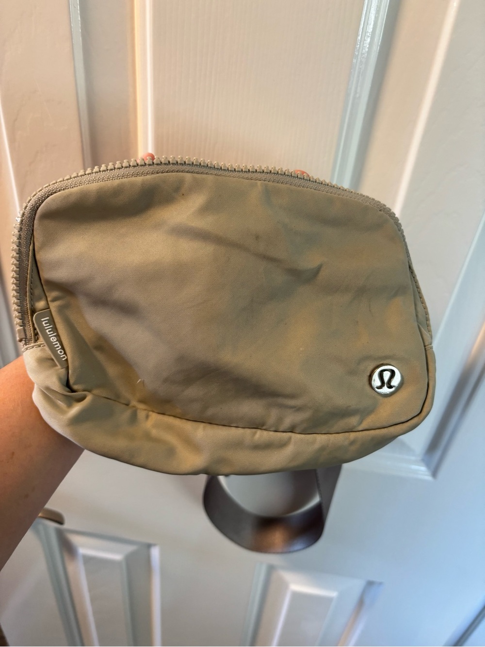 lululemon athletica Tan Crossbody Pouch with Logo Accent